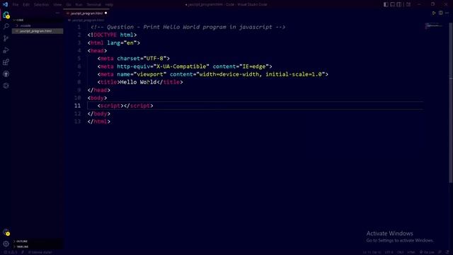 Hello World program in javascript | codebook  #codebook #tips&tricks