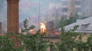 Видео 24 минуты, Пожар в городе Орле 12.05.2018, город Орёл, улица Герцена