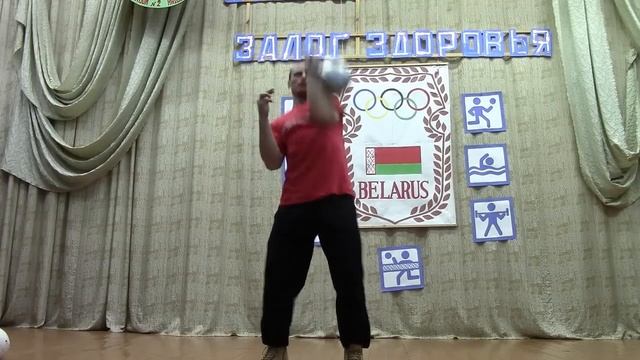 Гиря 16 кг.210 подъемов за 3 мин.Ситников Виталий. смотреть онлайн