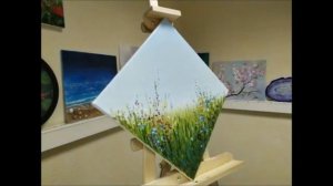 Полевые цветы масляными красками