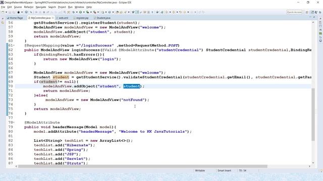 MVC Architecture  pattern implementation in JAVA ||  MVC Design Pattern in Java