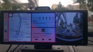 10.26 4K Car DVR Wireless CarPlay Android Auto ADAS WiFi AUX Dash Cam GPS FM Rearview Camera Video