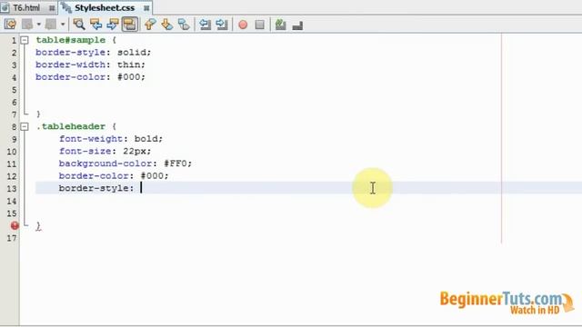 CSS (cascading Style Sheets) For Beginners  #6 - Table Styling In CSS