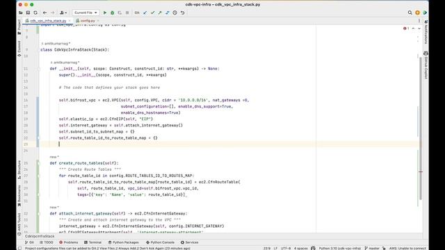 Create AWS VPC Infrastructure with AWS CDK & PYTHON | Subnets, Route Tables, Gateway, NAT with CDK