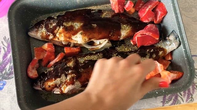 Сибас с рисом и овощами! смотреть онлайн