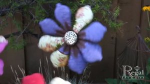 12296 Rustic Flower Wind Spinner - Purple