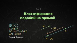 62. Классификация подобий на прямой. Часть 1. Алексей Савватеев. 100 уроков математики