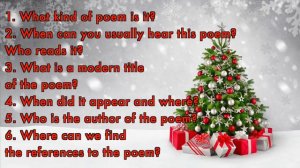 Christmas Traditions. The Night Before Christmas + Exercises