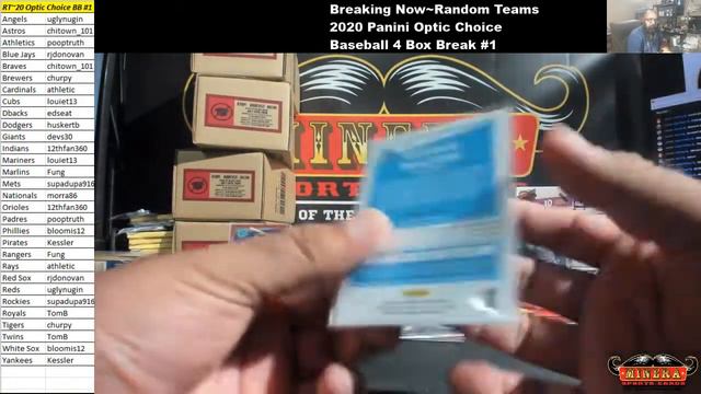 Random Teams~2020 Panini Optic Choice Baseball 4 Box Break #1
