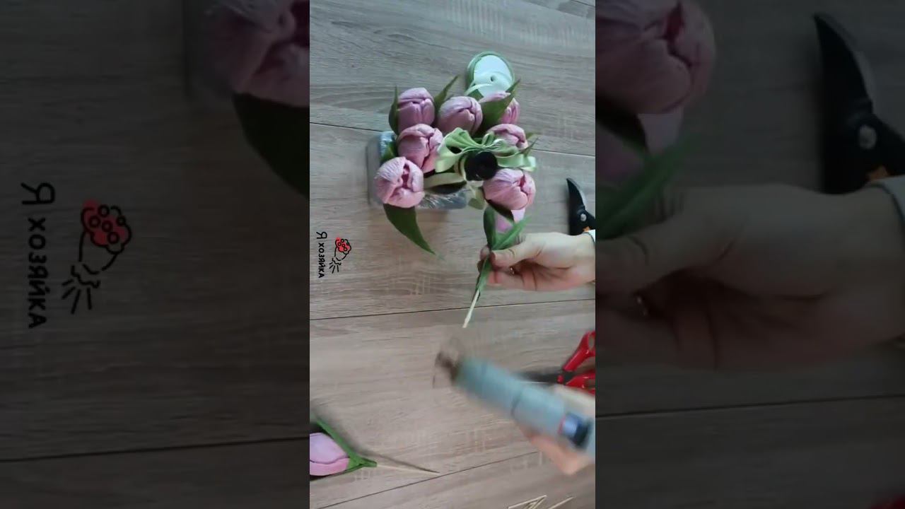 #diy #букетизконфет #своимируками #цветыизгофрированнойбумаги #подарокна8марта #мастеркласс #paper