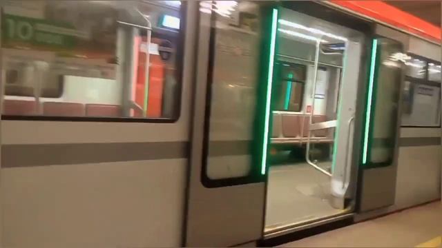 новый поезд метро СПБ Балтиец на станции метро гражданский проспект. смотреть онлайн