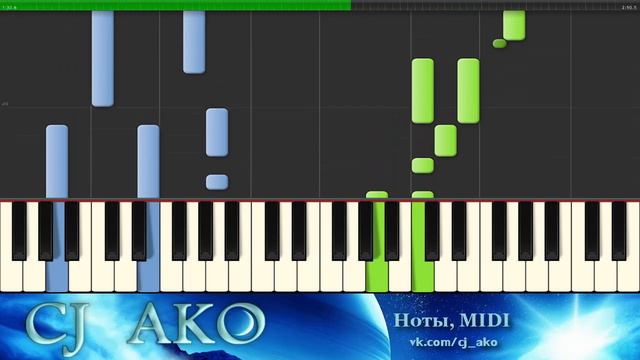 Synthesia Простая Красивая Мелодия на Пианино Piano Музыка Music Для Души Без Слов Душевная Грустная