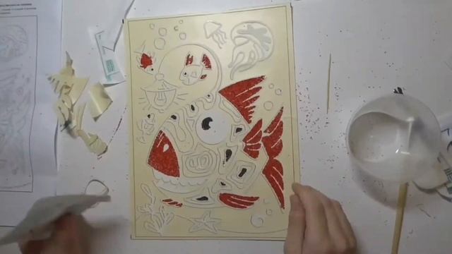 Делаем РЫБНОГО МОНСТРА! Фреска из песка. Неоновая картина. смотреть онлайн