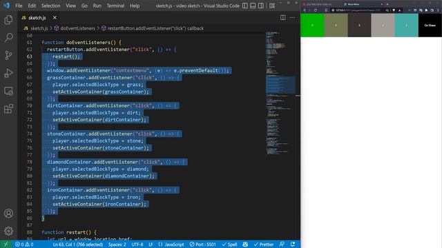 Making A Terraria Clone In ONE HOUR With JavaScript | Portfolio Projects For Beginners