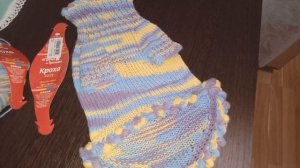 ВЯЗАЛЬНЫЙ ПРОЦЕСС. ГОТОВАЯ РАБОТА .СВИТЕР -  ПОПОНА ДЛЯ СОБАЧКИ ЙОРКА.