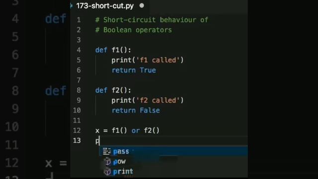 When working with Boolean operators such as "or" and "and", be aware that if they are short-circuit