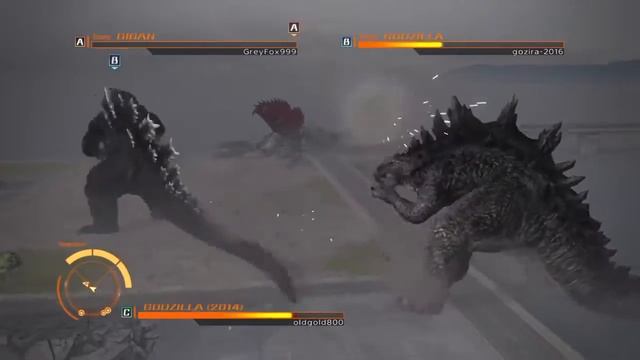 GODZILLA Online battle Godzilla 2014 vs Godzilla vs Gigan ИГРА ПРО БИТВУ смотреть онлайн