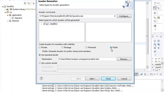 Generate Javadoc in Eclipse смотреть онлайн