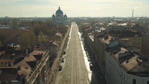 Пустой Санкт-Петербург с высоты птичьего полёта во время карантина