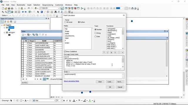 Operaciones con Field Calculator en ArcGIS