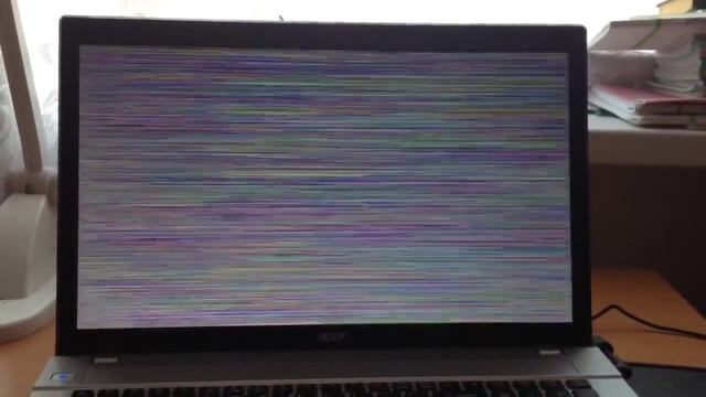 Цветной шум на экране ноутбука. смотреть онлайн