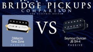 DiMarzio TONE ZONE vs Seymour Duncan JB SH-4 - Passive Bridge Pickup Guitar Tone Comparison Demo