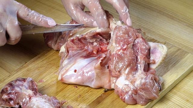 Как удалить кости из курицы