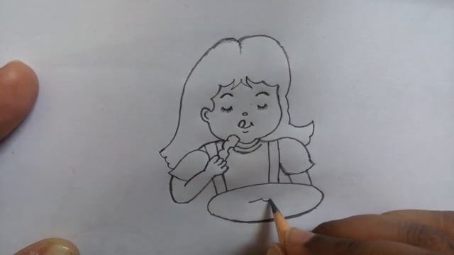 How to draw a Girl eating a food | Easy drawing | @TamilNewArt смотреть онлайн