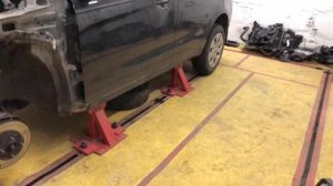 Киа Рио. Лобовой удар. Кузовной ремонт. Часть 1. Auto body repair Kia Rio.