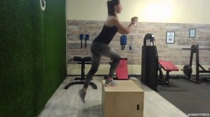 Зашагивания на тумбу (ящик) одной ногой для ягодиц