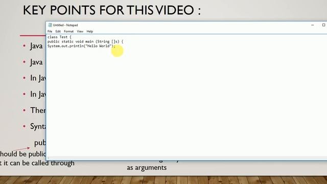 Hello World in Java using Notepad смотреть онлайн