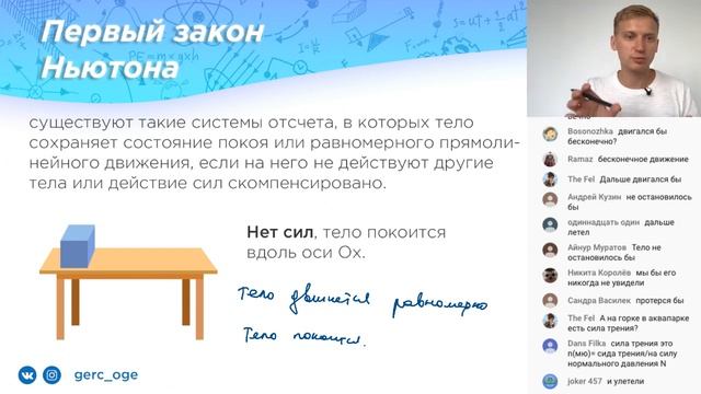 Силы. 1-й закон Ньютона. Закон инерции | Часть 13 I Физика ОГЭ