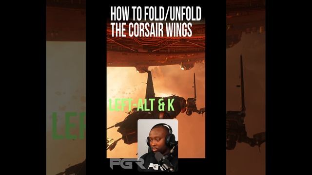 FOLD/UNFOLD the Corsair Wings - How To - Star Citizen #shorts