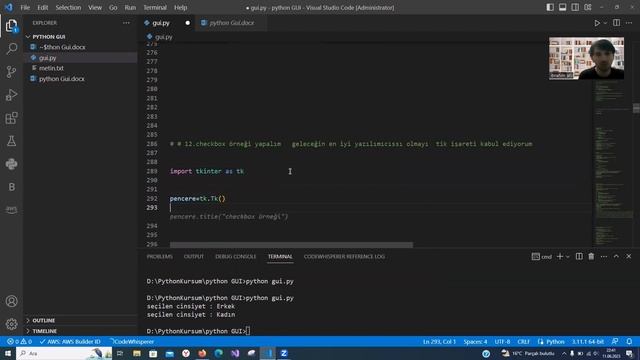 Python Dersleri Gui4 | RadioButton Kullanımı, CheckButton Kullanımı ve bunlarla ilgili işlemler