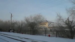 Станция Шұбарқұдық (Шубаркудук) зимой