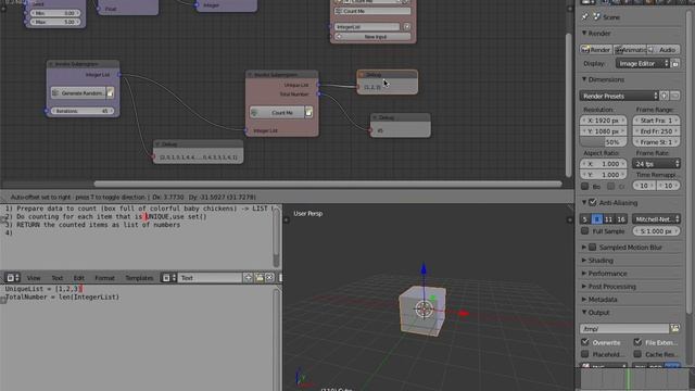 BLENDERSUSHI / AN Counting With Python Script Node (LIVENODING238)