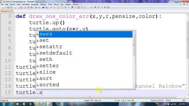 Rainbow Effect Using Python Turtle Graphics and import colorsys module #pythonprogramming #python