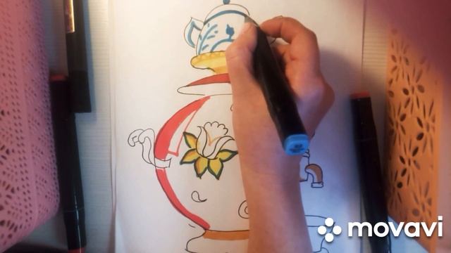 как нарисовать самовар смотреть онлайн