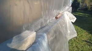 Стены из арболита без опалубки, с помощью формы. Результат.