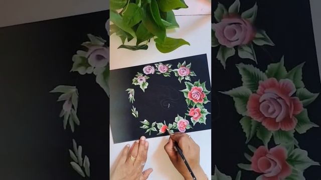 one stroke flower painting ideas for beginners #youtubeshorts #shortfeed #shorts