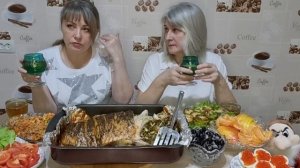 Мукбанг по-русски . Чудо -рыба. В гостях у Ирины.