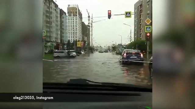 Красноярск затопило из-за ливней