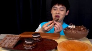 ASMR Шоколад Шоколадно-шоколадная вечеринка?Шоколадный пудингChocolate Dessert Party Choco Cake Wit