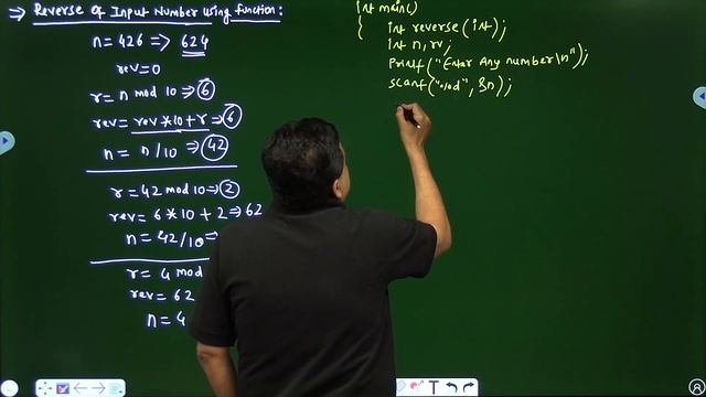 #Lecture79 - Program for finding reverse of input number using function | C/C++ Tutorial