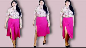 Повседневная юбка!  Приталенная юбка без вытачек, талия на обтачке! Моделирование по базовой основе.