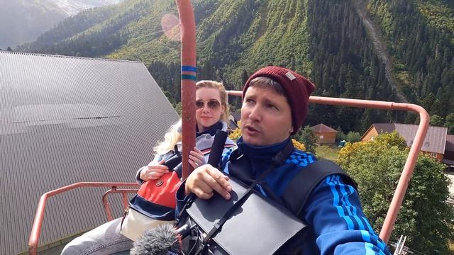 Домбай. Как сэкономить на подъёмниках. Ночевка в высокогорье.
