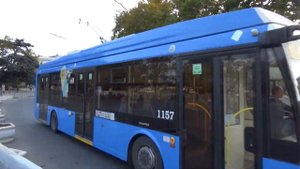 Троллейбус Тролза-5265.02 «Мегаполис» №1157  с маршрутом №12 "Центр - 5 й км Балаклавское Шоссе"