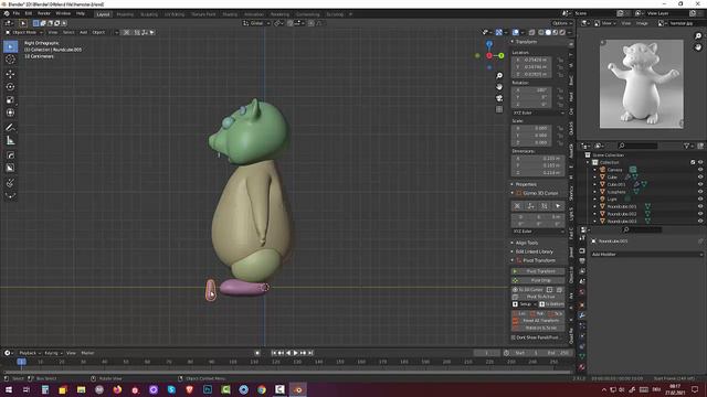 45 Blender 2.91.Tutorial Skulpting and Rigging. Хомяк (Part3) смотреть онлайн
