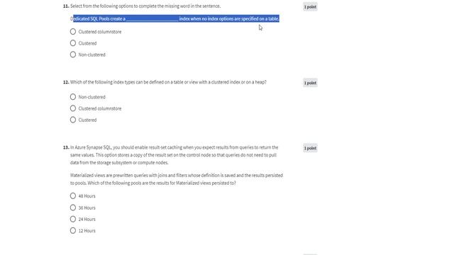 Data Warehousing with Microsoft Azure Synapse Analytics Week 6 | Course Practice Exam Quiz Answers,