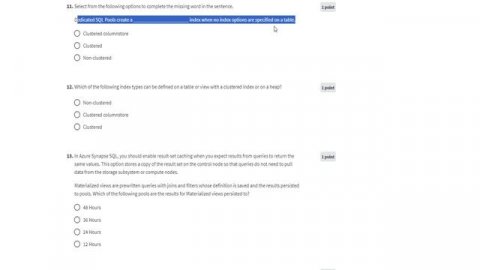 Data Warehousing with Microsoft Azure Synapse Analytics Week 6 | Course Practice Exam Quiz Answers,
